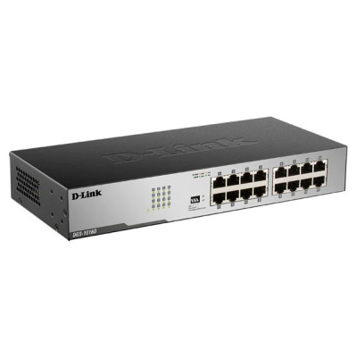 D-Link DGS-1016D 16-Port Ethernet Switch, 16 Gigabit ethernet ports, 32Gbps switching capacity